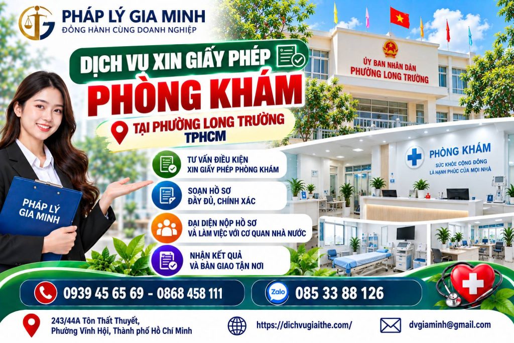 Dịch vụ xin giấy phép phòng khám tại phường Long Trường TPHCM