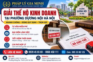 Giải thể hộ kinh doanh tại phường Dương Nội Hà Nội
