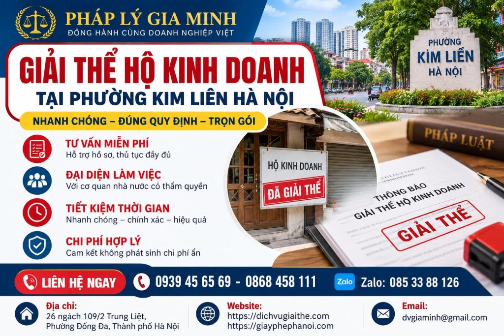 Giải thể hộ kinh doanh tại phường Kim Liên Hà Nội