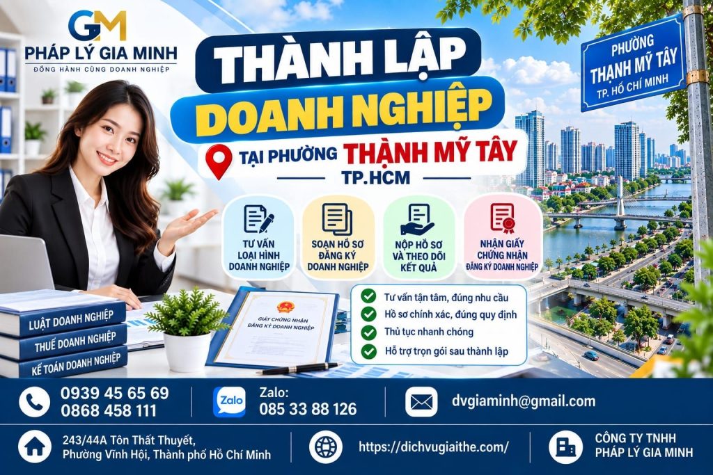 Thành lập doanh nghiệp tại phường Thạnh Mỹ Tây TPHCM 1 Thành lập doanh nghiệp tại phường Thạnh Mỹ Tây TP.HCM