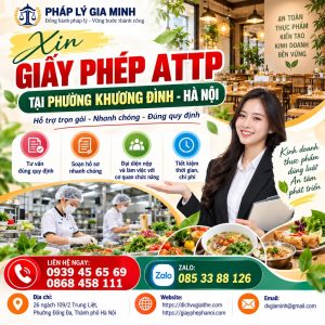Xin giấy phép ATTP tại phường Khương Đình Hà Nội